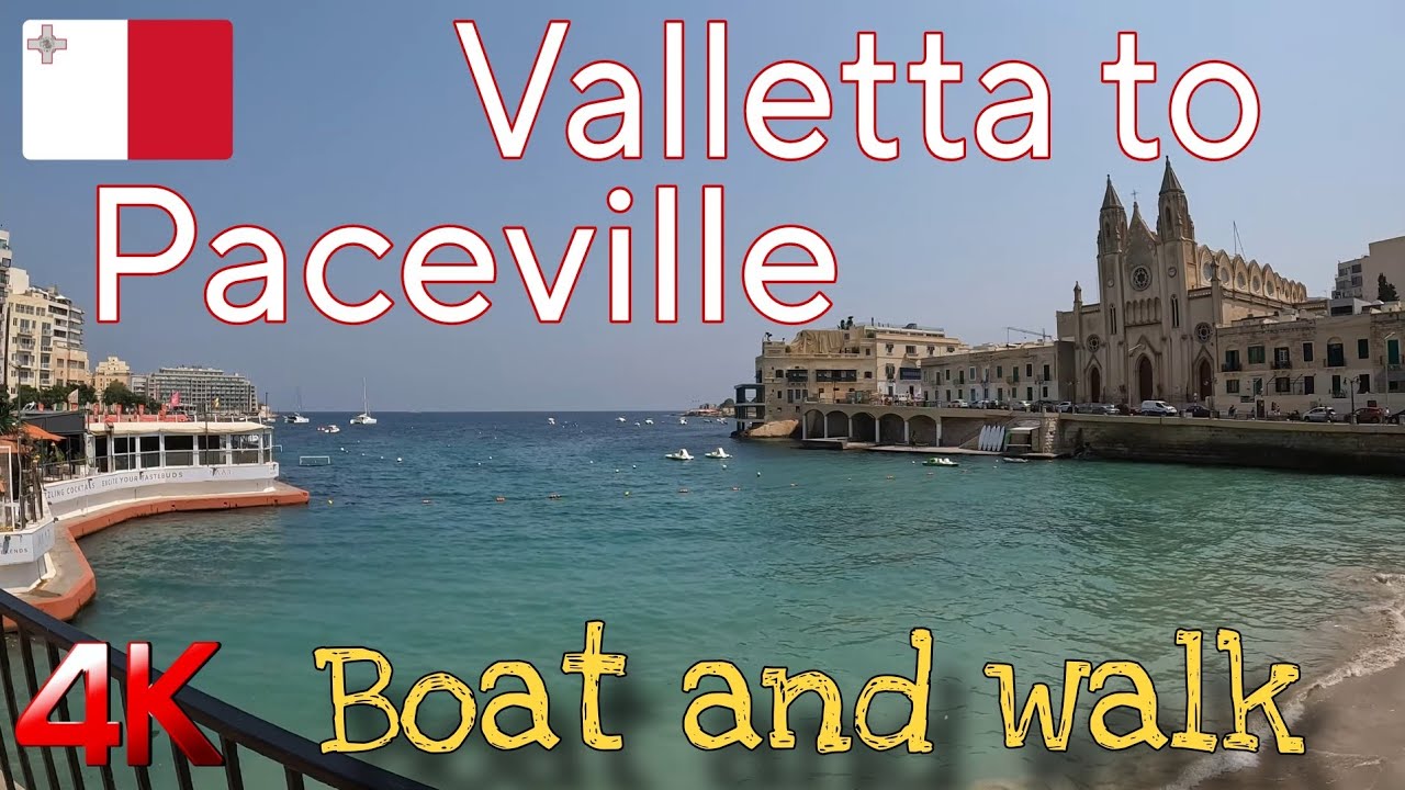 Valletta to Paceville, ferry and seaside walk.