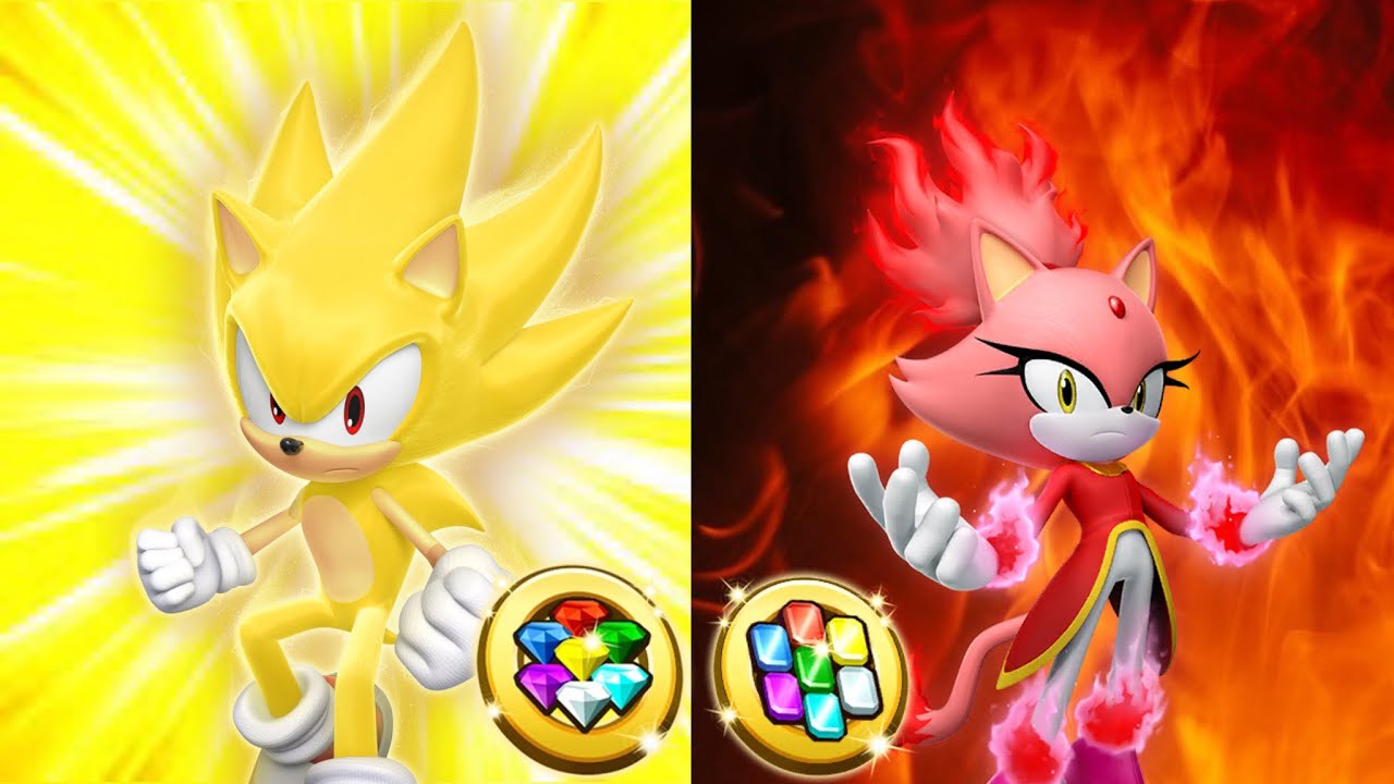 Sonic Forces Speed Battle: Super Sonic vs. Burning Blaze