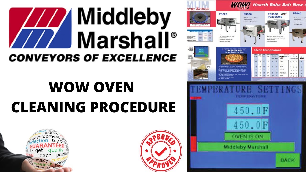 Процедура очистки конвейерной печи Middleby Marshall WOW