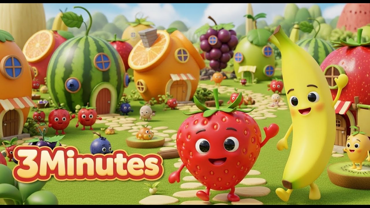 Canção Infantil do Reino das Frutas | Música Colorida e Divertida para Bebês