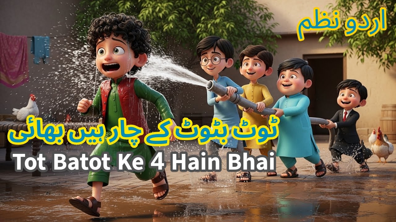 Tot Batot Ke 4 Hain bhai | ٹوٹ بٹوٹ کے چار ہیں بھائی | Urdu Kids & Family Fun | Sunehre Din