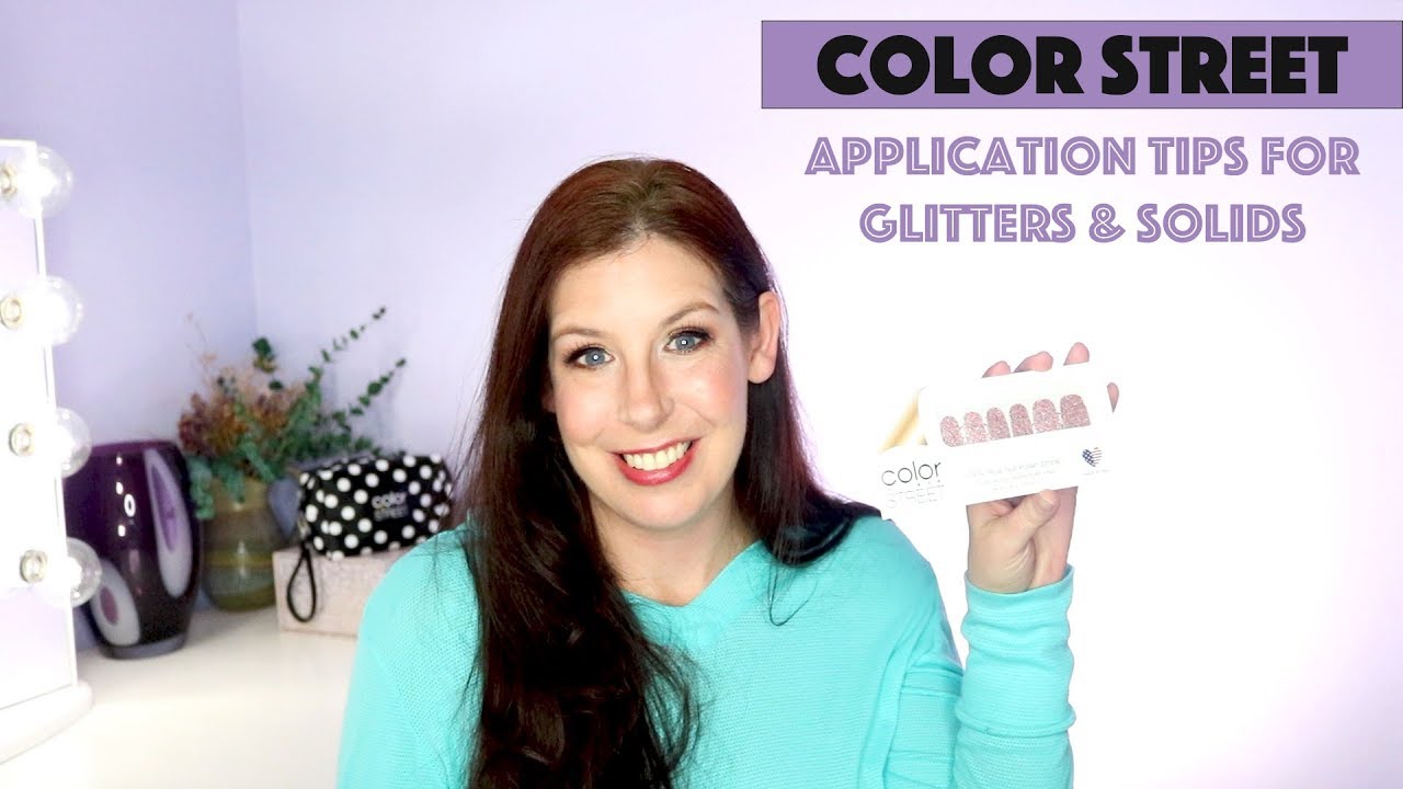No Tool Method - How to apply Color Street nail polish using a combo of glitters and solids