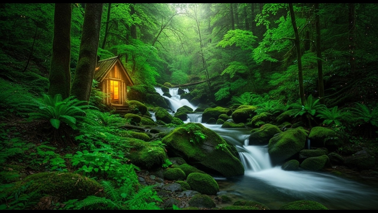 Winter Cabin Ambience ❄️ Lakeside Fireplace Sounds for Deep Sleep, Relaxation & Peaceful Nights 60+
