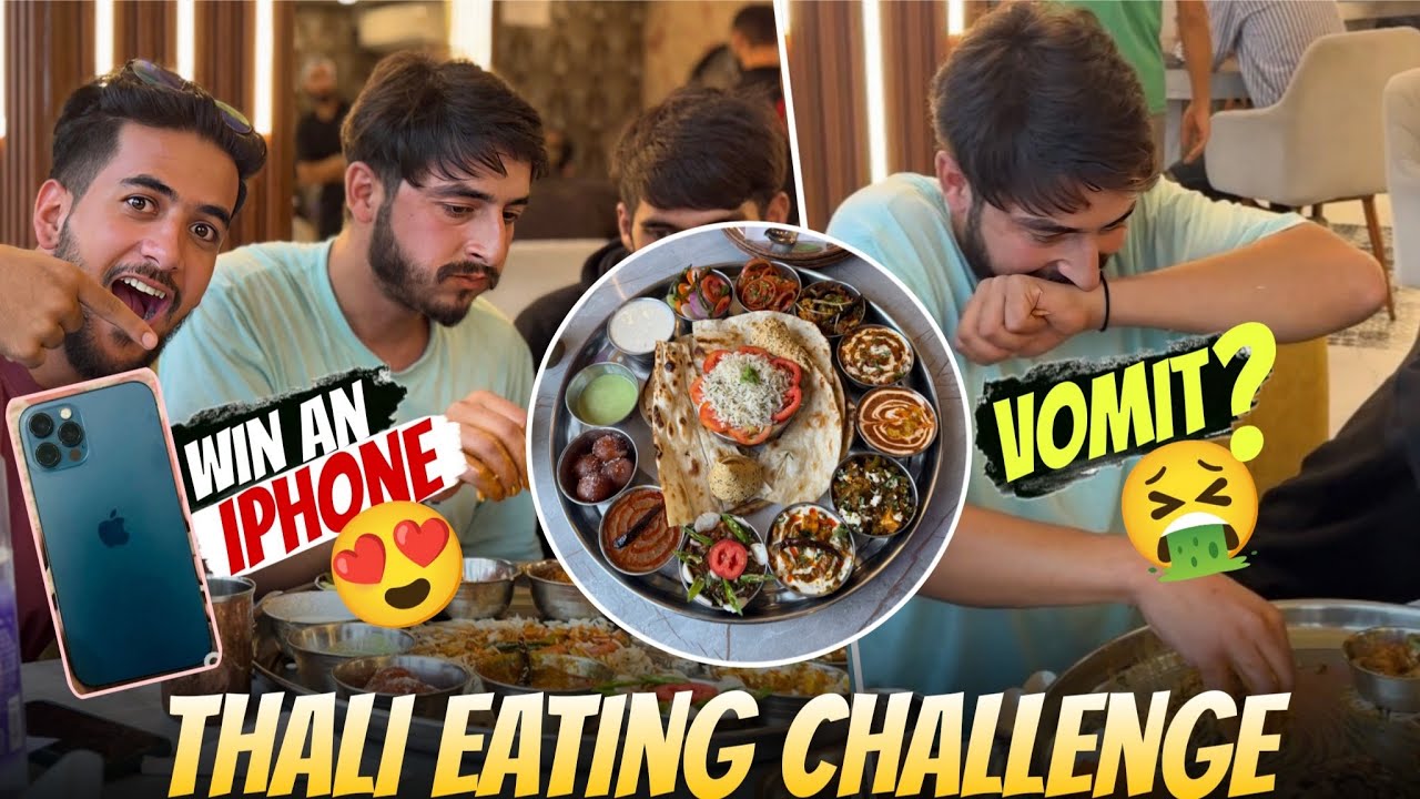Eat this Thali🥘in 30 minutes Win an IPhone📱😍