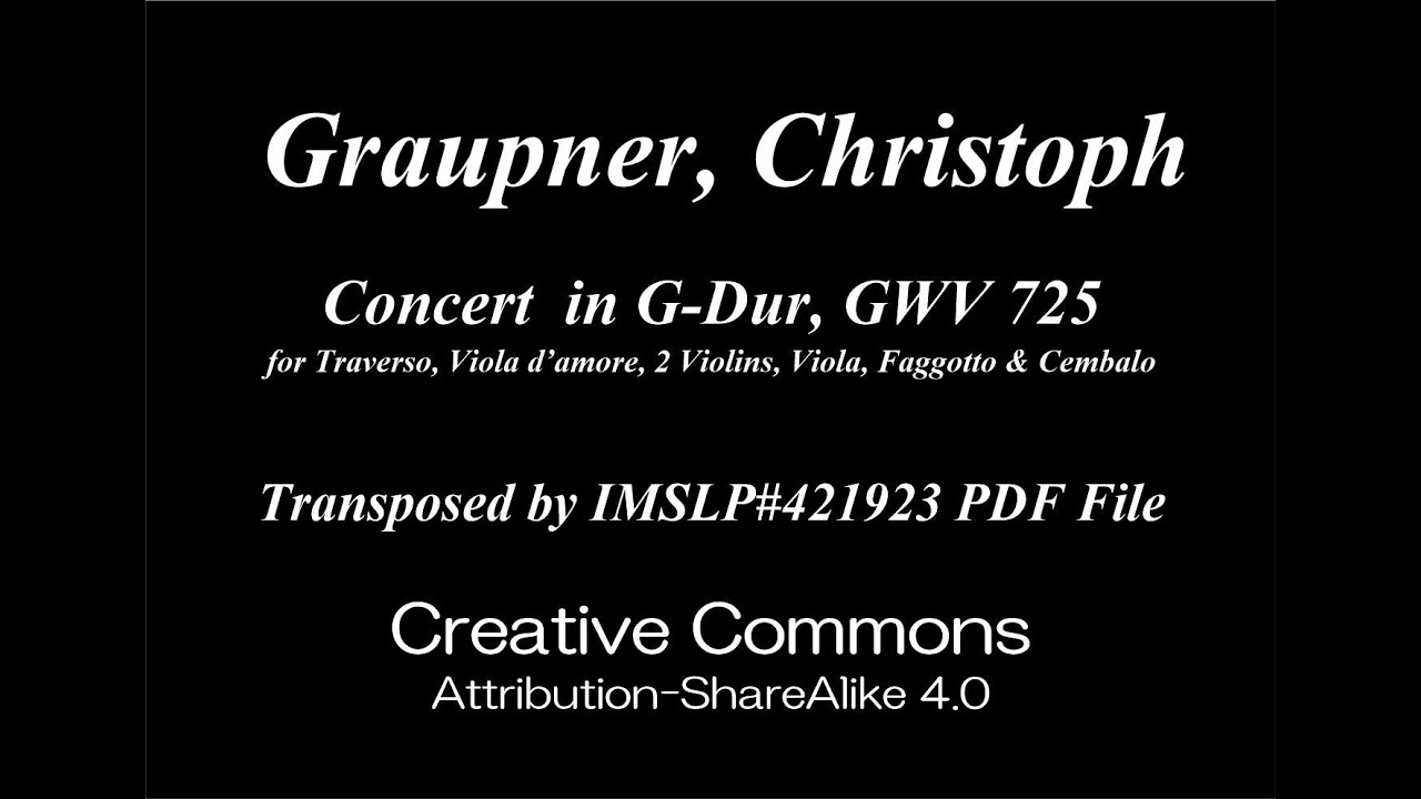 Graupner, C. _ Concerto in d-moll, GWV 725