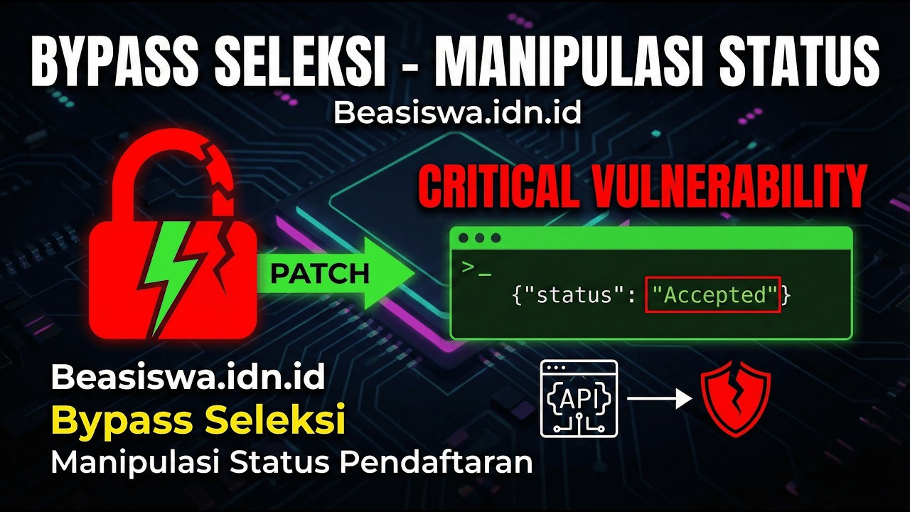 Beasiswa.idn.id - Bypass Proses Seleksi Manipulasi Status Pendaftaran Melalui Request PATCH