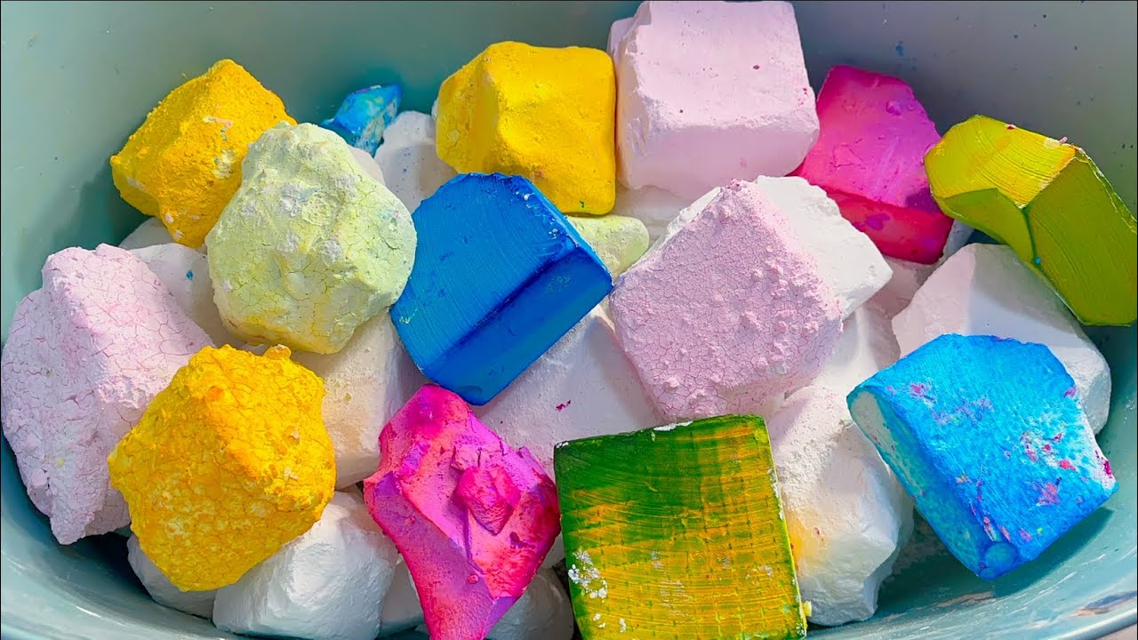  Multiple colors of jumbo chalk!! Crispy texture! Relieves fatigue! ASMR!