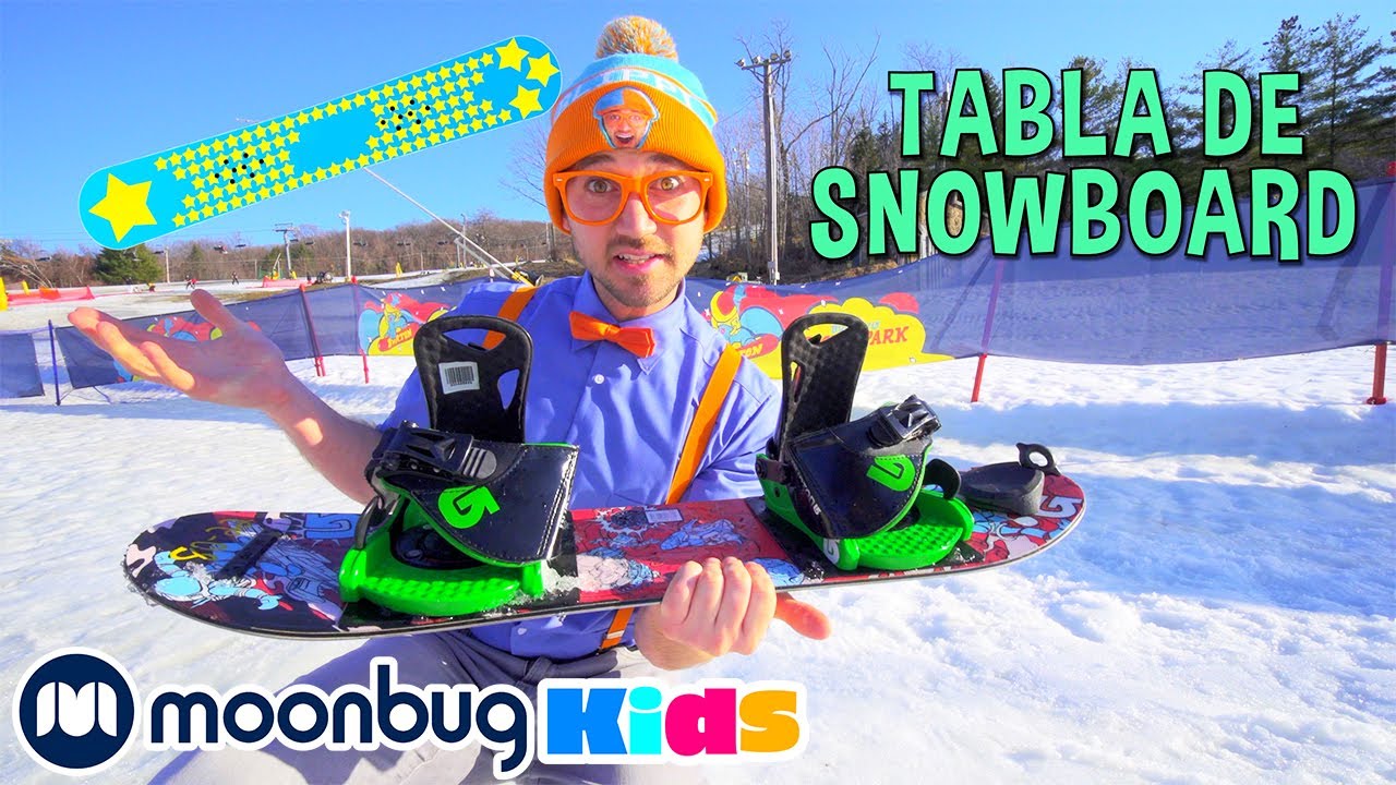 Blippi Aprende a Hacer Snowboard | Vídeos Educativos para Niños | Moonbug Kids en Español
