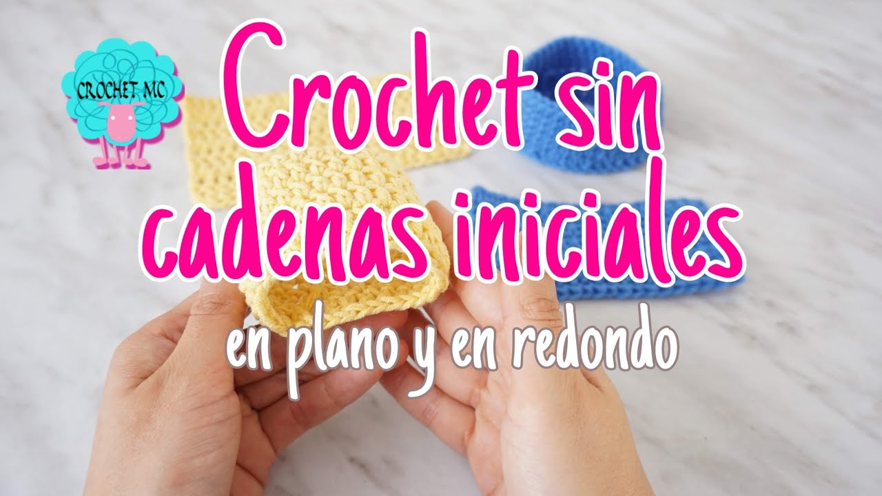 Tejer a crochet sin cadenas en la base - paso a paso en punto alto, medio punto