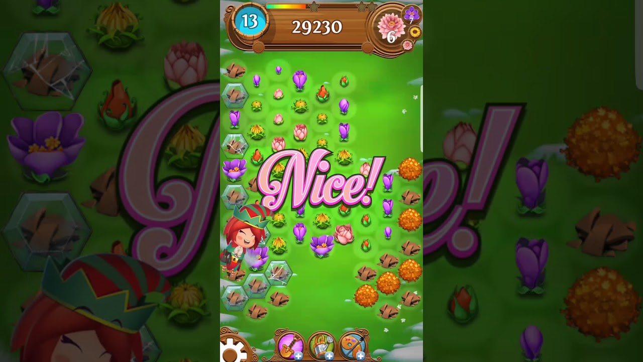 Blossom blast saga level 351 no boosters NEW
