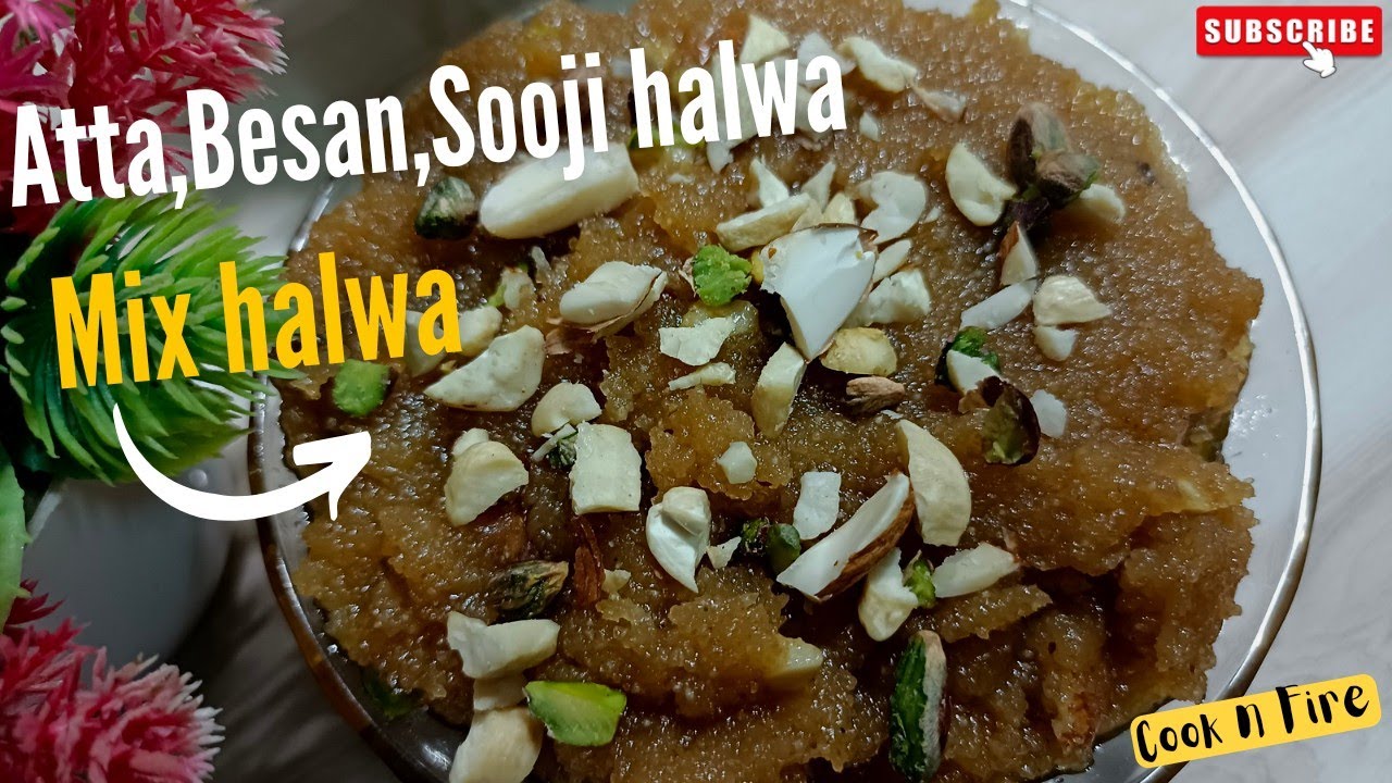 Mix Halwa recipe | Besan,Suji,Atta Halwa | Mix halwa kase banaye