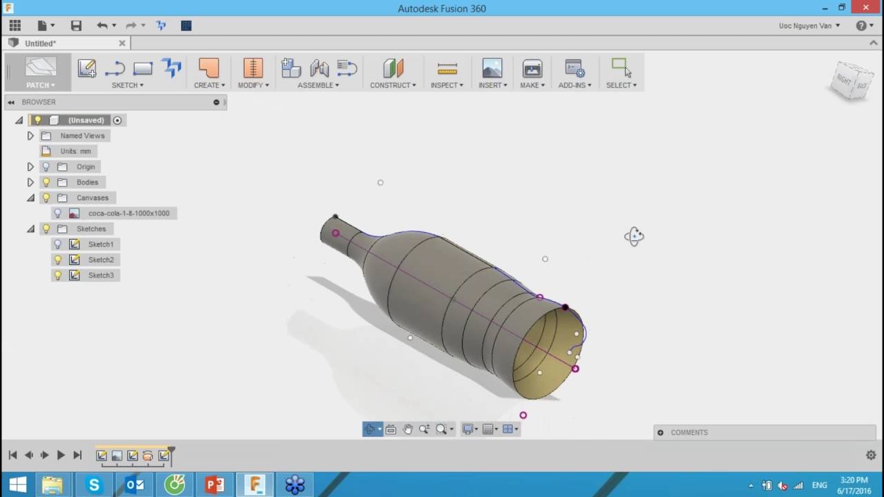 Autodesk Fusion 360_Design Surface_Coca-cola