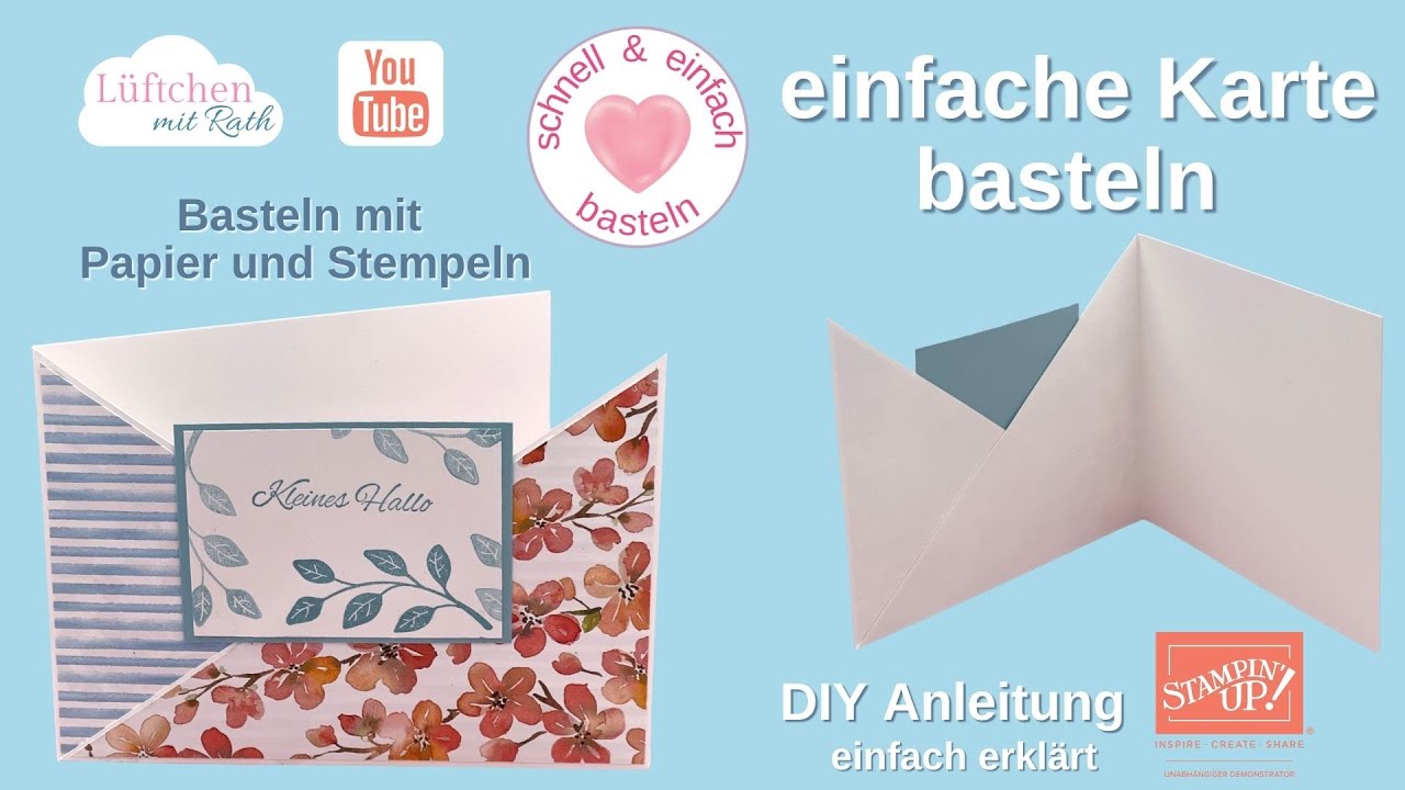 Einfache Karte basteln - Criss Cross Karte