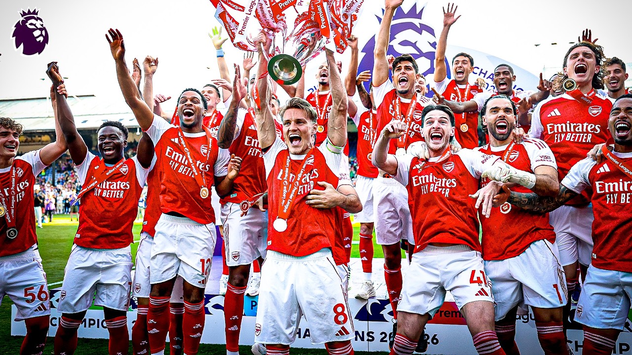 THE CHAMPIONS! ARSENAL LIFT THE PREMIER LEAGUE TROPHY 🏆 FULL CELEBRATIONS
