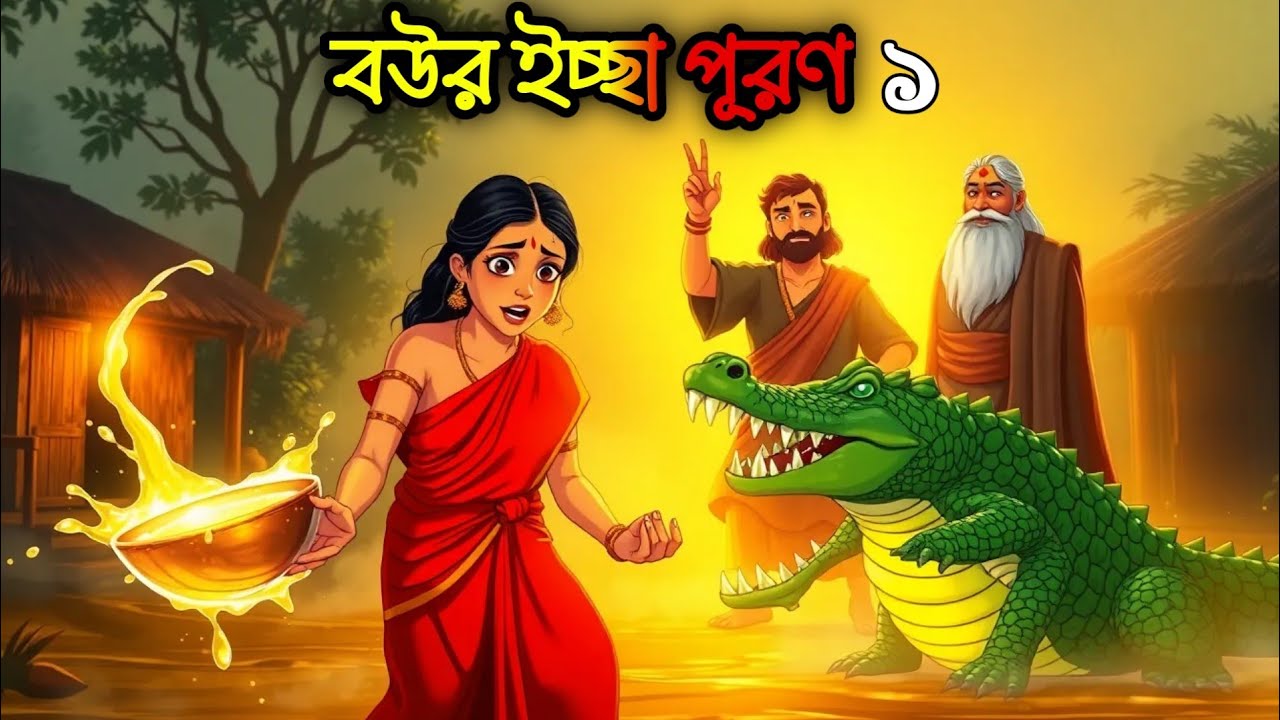  “স্ত্রীর ইচ্ছা পূরণ স্বামী কুমির🐊 | Moral story | Bangla Horror Story”