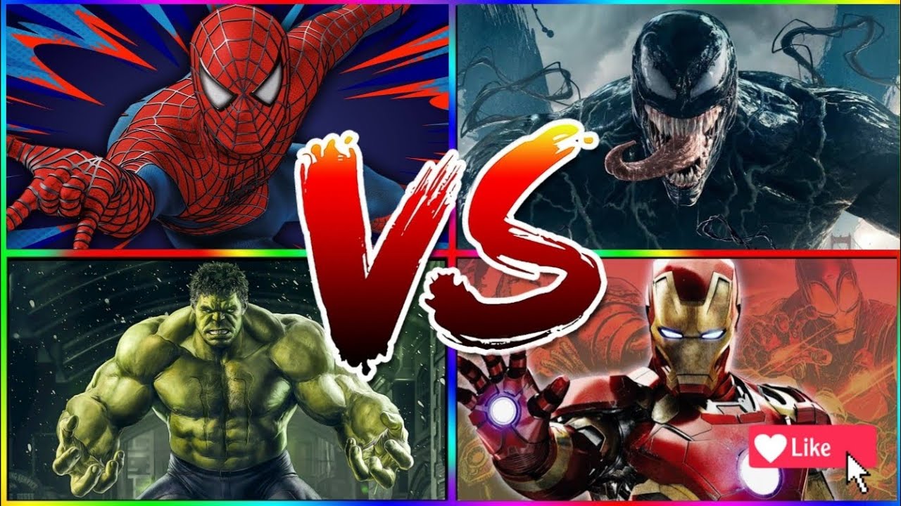 Spiderman VS Venom VS Hulk VS Ironman admrush best patrul