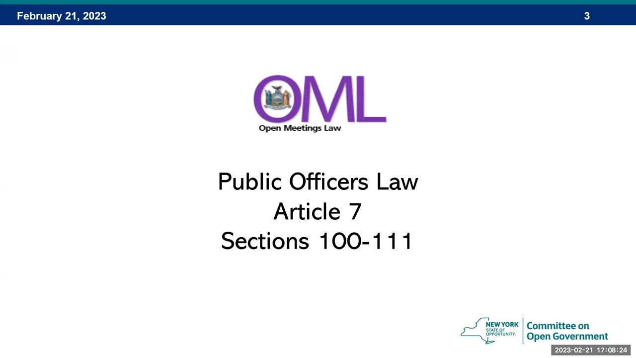 Open Meetings Law with Kirsten O’Neill 02 21 2023