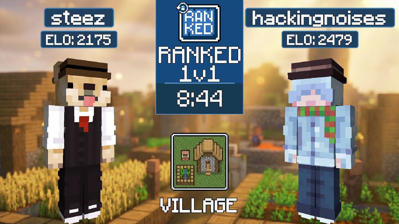 steez vs hackingnoises | MCSR Ranked | Village Seed
