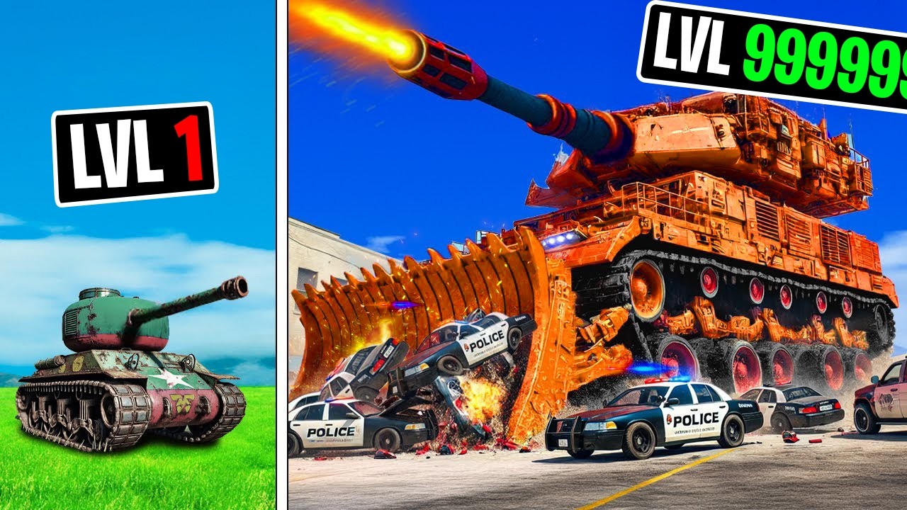 Танк-рампа с 1-го по 1000-й уровень в GTA 5 RP