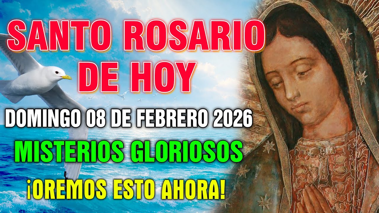 EL SANTO ROSARIO DE HOY ✨ DOMINGO 08 DE FEBRERO 2026 🙏 MISTERIOS GLORIOSOS | ROSARIO DIARIO