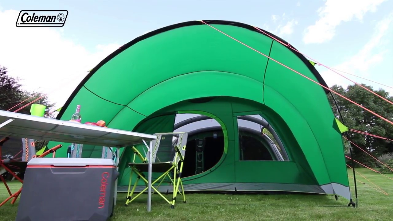 Coleman® FastPitch Air Valdes 6XL - inflatable 6 man family tent with Blackout Bedrooms