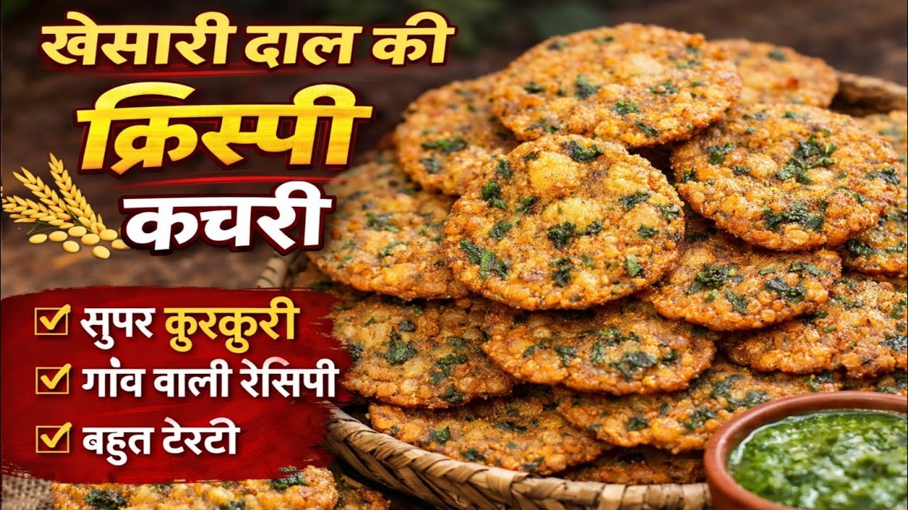 खेसारी दाल की कचरी बनाने का आसान तरीका | Crispy Kachri Recipe