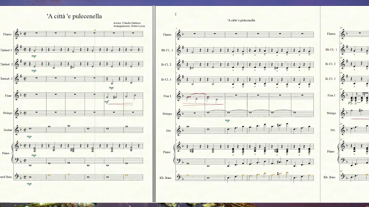 'A Città 'e Pulecenella - Arrangiamento musicale per orchestra scolastica
