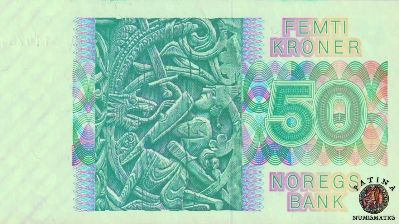 🇳🇴 Norway 50 Kroner 1990 - VI Aasmund Olavsson Vinje P 42 e  Crisp Gem UNC