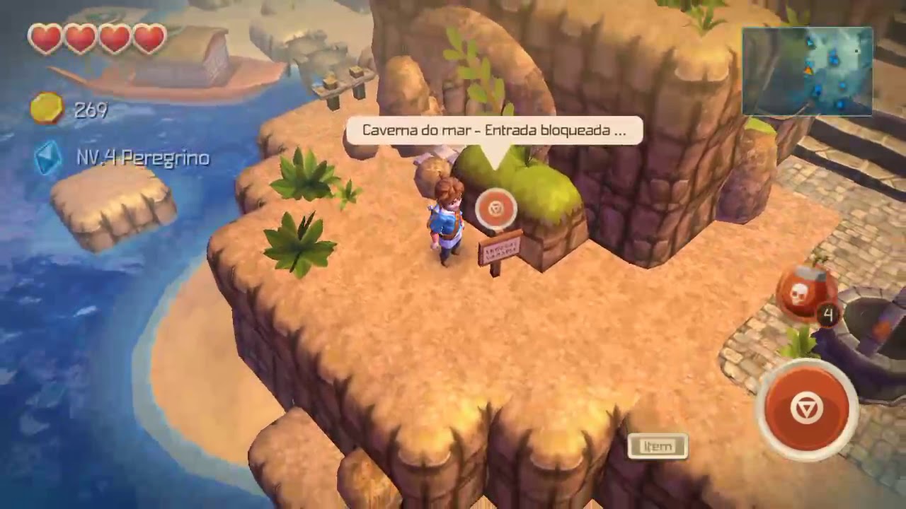 Oceanhorn #7 | A Caverna do Mar - Ilha Tikarel