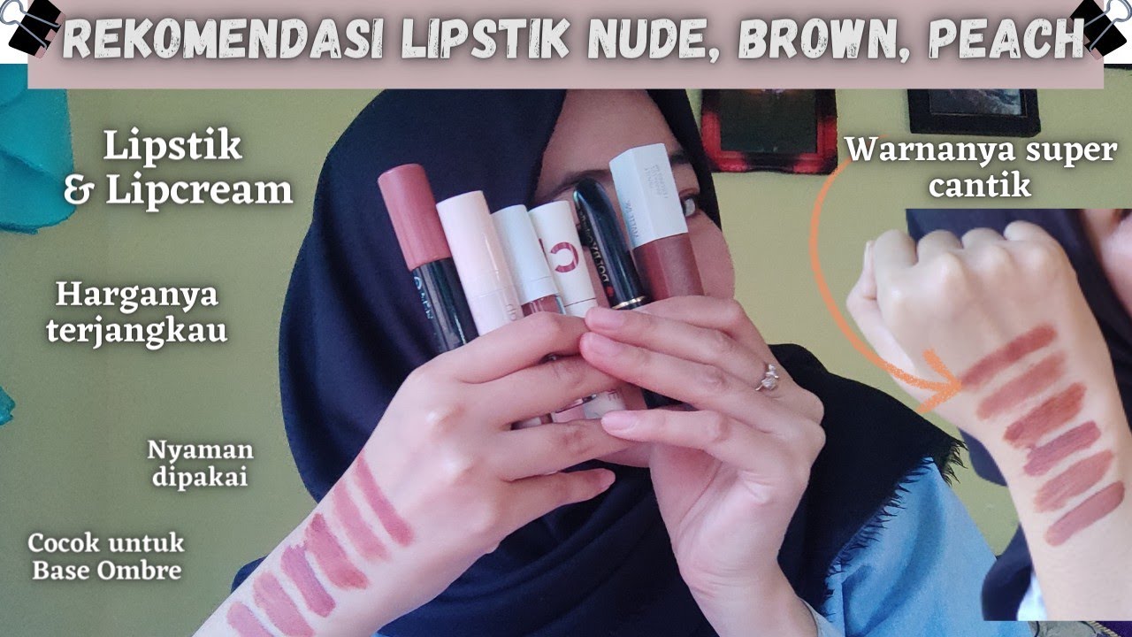 Rekomendasi Lipstik - Lipstik Warna Coklat || Lipstik Untuk Kulit Sawo Matang - Lipstik Tahan Lama✨