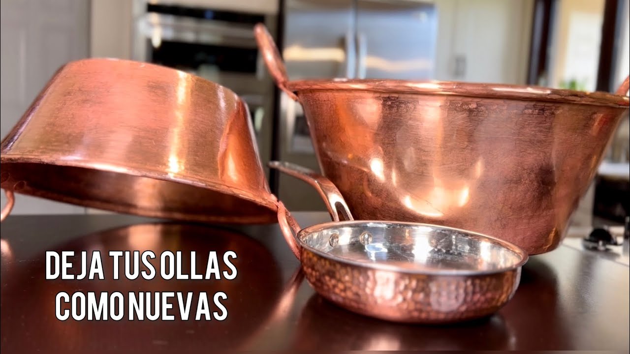 DEJA TUS OLLAS BRILLANTES Y COMO NUEVAS CON SOLO 1 INGREDIENTE / COMO LIMPIAR CAZO Y OLLAS DE COBRE