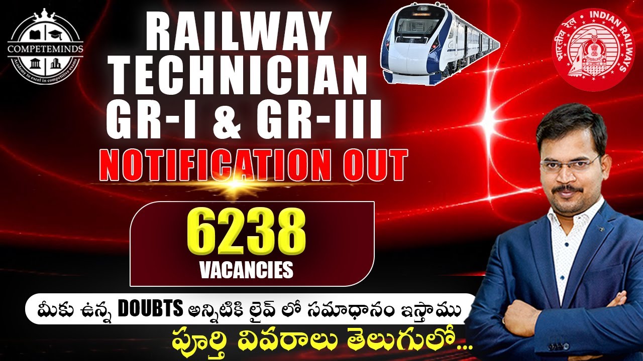 RAILWAY TECHNICIAN GRADE-I & GR-III NOTIFICATION OUT | RAILWAY TECHNICIAN RECRUITMENT 2025 DETAILS