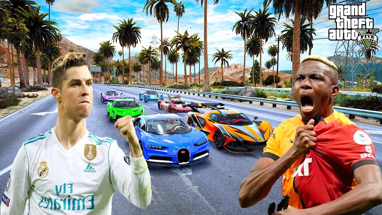 RONALDO VE OSİMHEN PAHALI SÜPER ARABALARLA ANAHTARINA YARIŞIYOR! - GTA 5