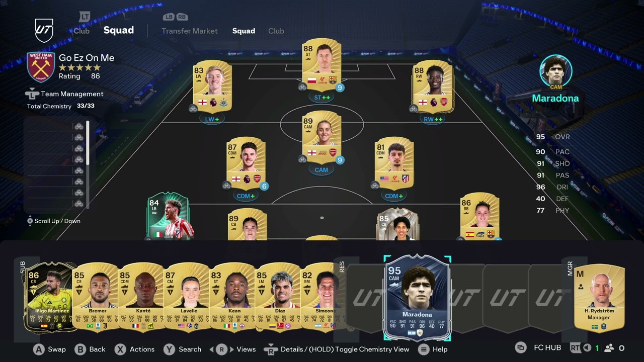 FC 26: Почему я не могу использовать свой состав в Ultimate Team?