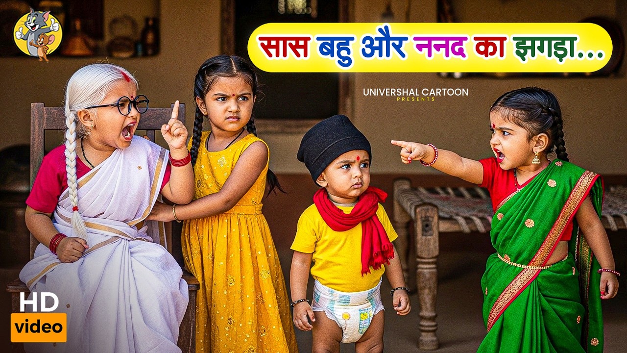 #Video | सास बहु और ननद का बड़ा झगड़ा 😱 | हिंदी कार्टून कहानी | Saas Bahu Nanad Fight | Cartoon