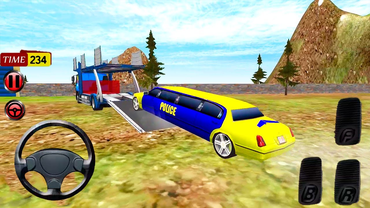 Transporting Police Cars in Truck - Police Car Offroad Transport Truck - Android GamePlay