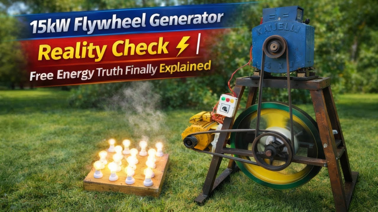 15kW Flywheel Generator Reality Check ⚡  Free Energy Truth Finally Explained