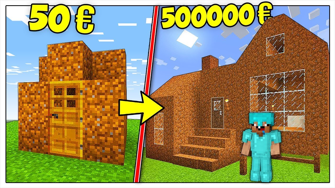 CASA NOOB DA 50 EURO CONTRO CASA NOOB DA 500000! - Minecraft ITA