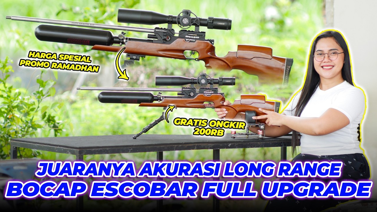 PERFORMA PCP KASTA TINGGI‼ TES AKURASI 80 METER PCP BOCAP ESCOBAR AIR RIFLE FULL UPGRADE LARAS SLUG