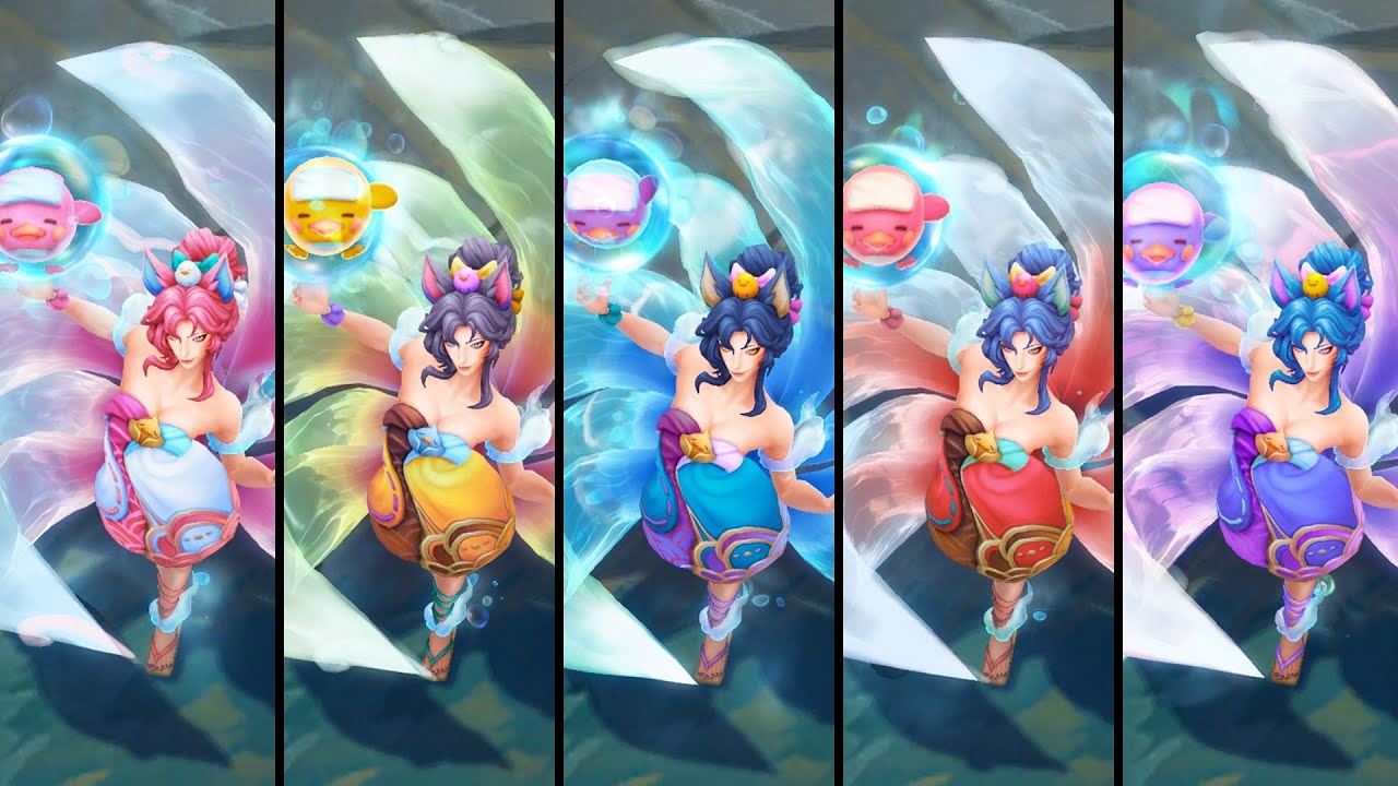 All Spirit Blossom Springs Ahri Chromas (League of Legends)