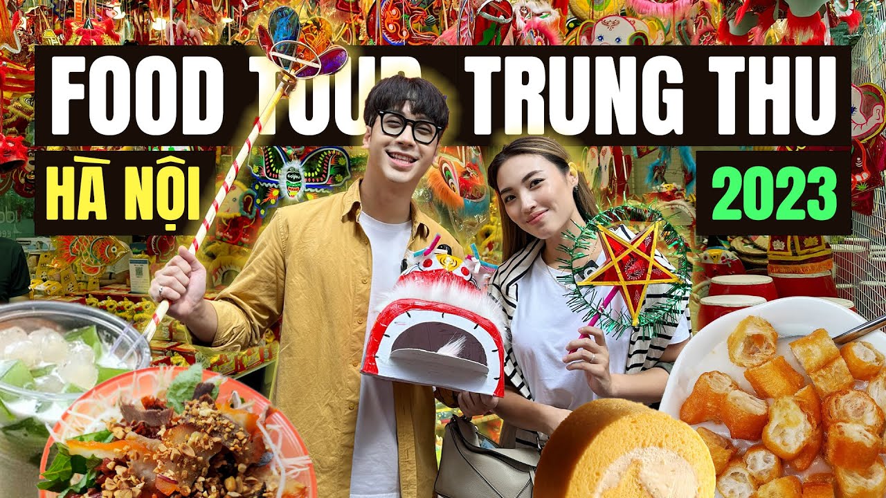 FOOD TOUR TRUNG THU HÀ NỘI 2023 | Ăn cháo sườn sụn bà Lợi còng, bánh cuộn tuổi thơ, nộm bò khô...