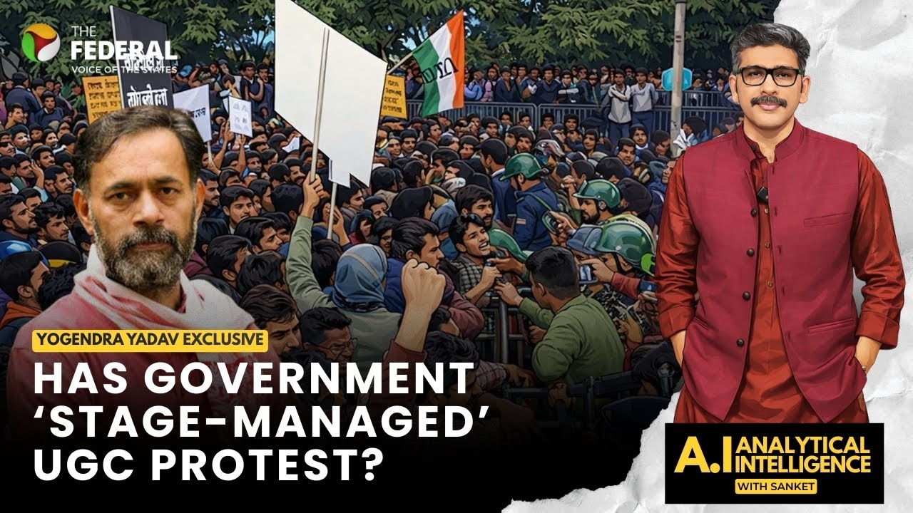 UGC rollback protests 'government manufactured'? Yogendra Yadav EXCL | AIWithSanket