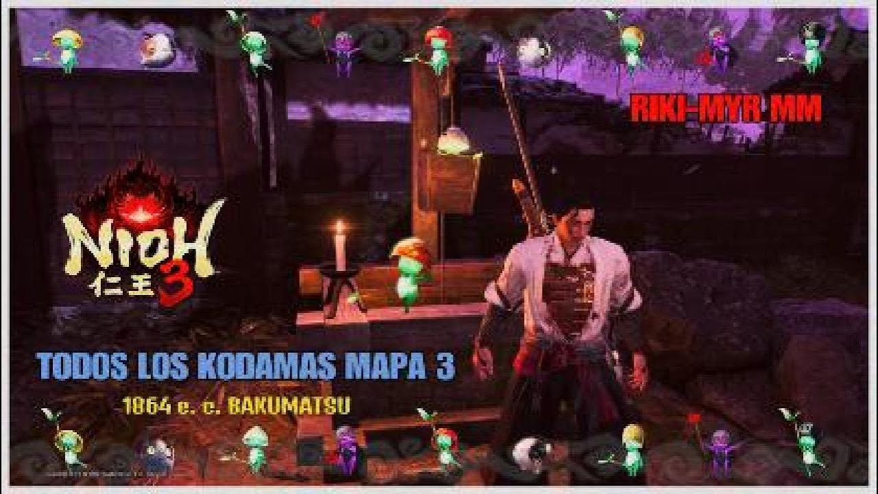 Nioh 3 todos los Kodamas del mapa 3