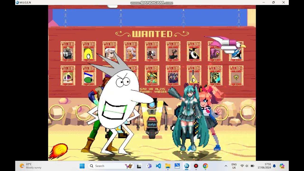 mugen dooby dummy and dink smallwood vs hatsune miku and blossomko