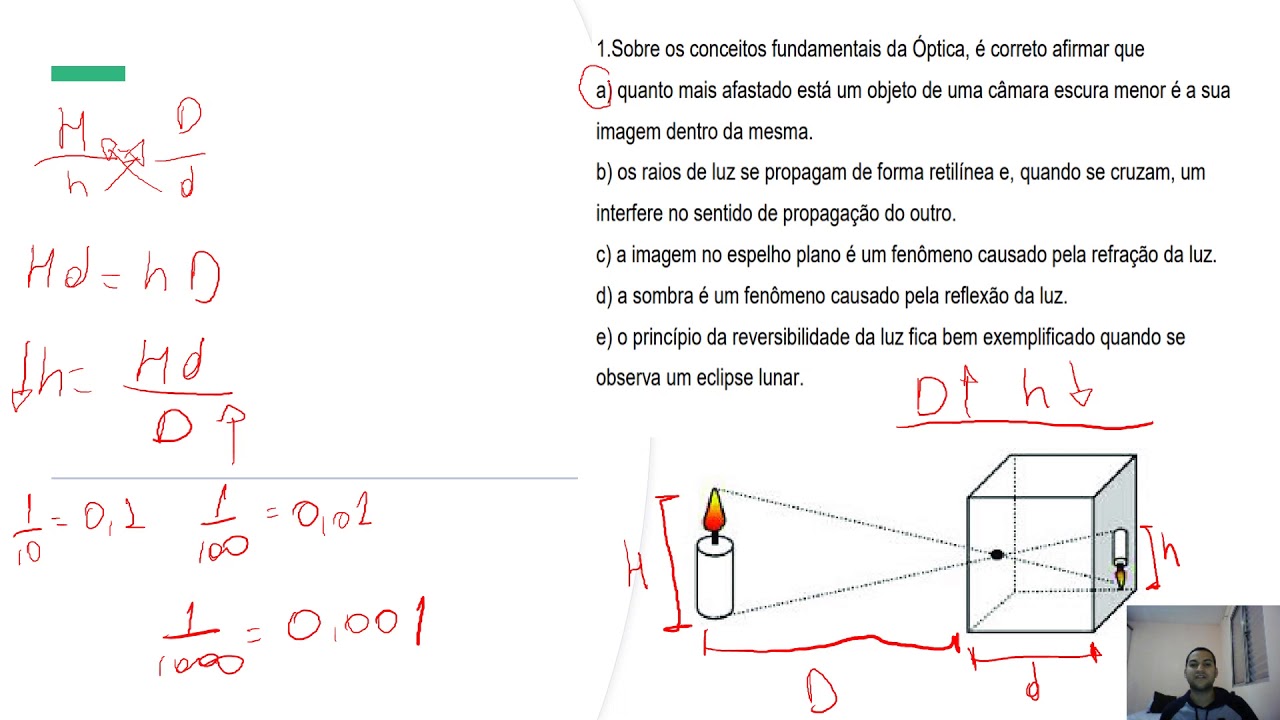 Óptica Geométrica - Exercicios