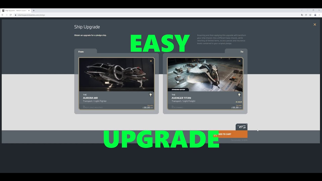 Star Citizen  | Schiff/Paket UPGRADEN | Quick Tipp 3.18.1 |Tutorial