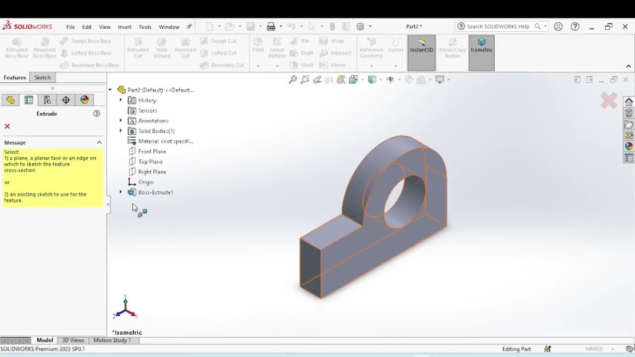 SolidWorks Beginner Exercise 07 in Tamil | CAD Modeling Tutorial