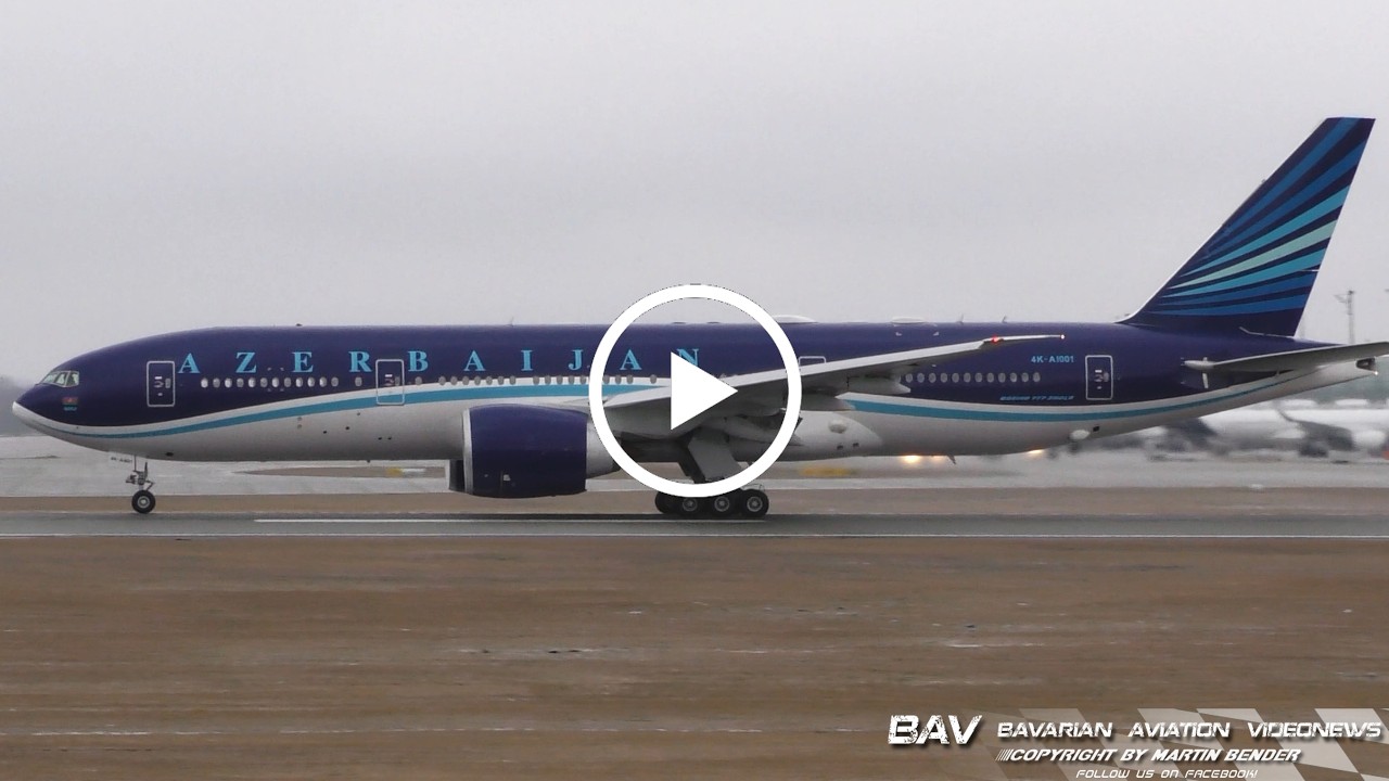 Boeing 777-200LR - Azerbaijan Airlines 4K-AI001 - takeoff at Munich Airport | MSC2026