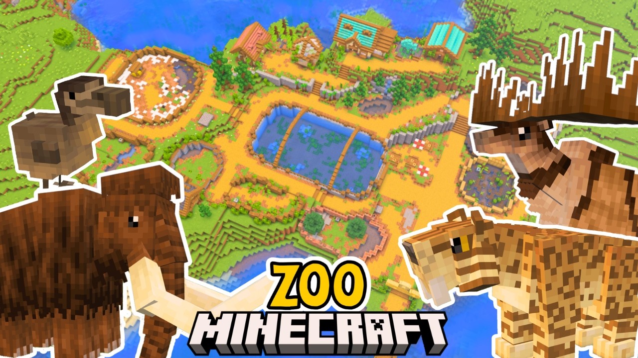 I Built a ZOO for PREHISTORIC Animals in Minecraft