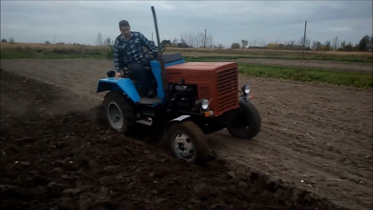 🚜 Пашет друг Серёга Осенняя пахота самодельным трактором Mercedes  #homemade_tractor